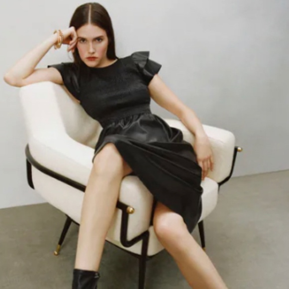 Faux Leather Dress
